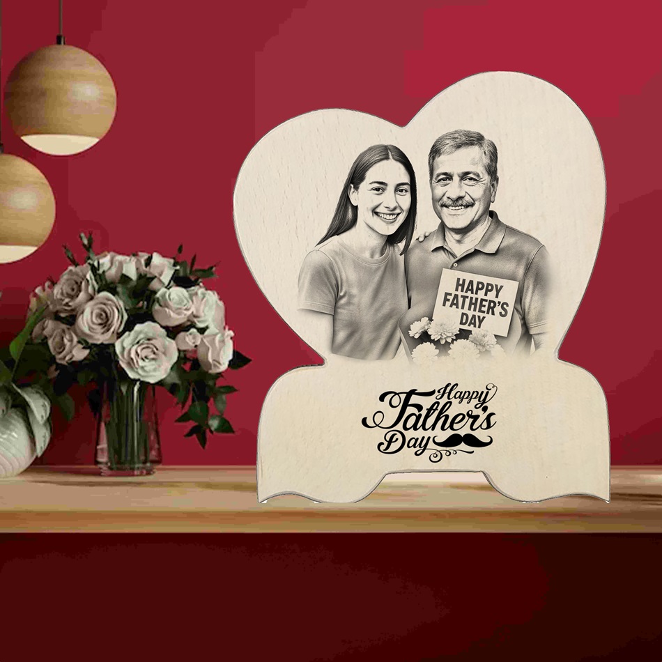 Timeless Steam Beech Wood Photo Frame – Gift for Dad| DVMART®  (Handmade in India)