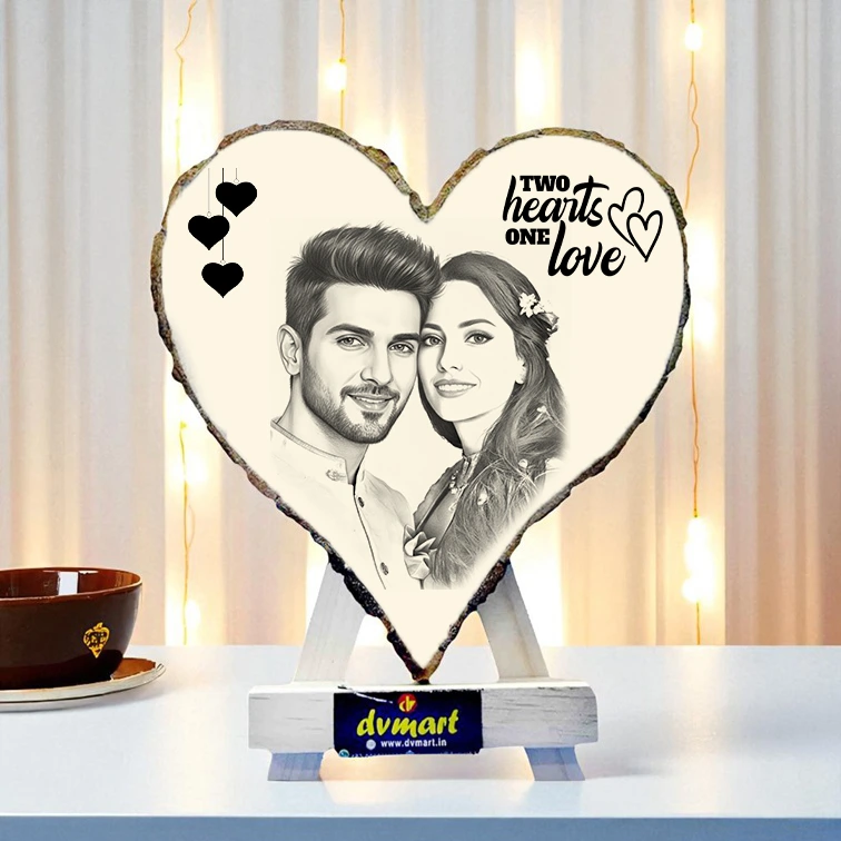 Premium Mango Wood Customized Photo Frame – Engraved with Names/Dates | DVMART® (India)