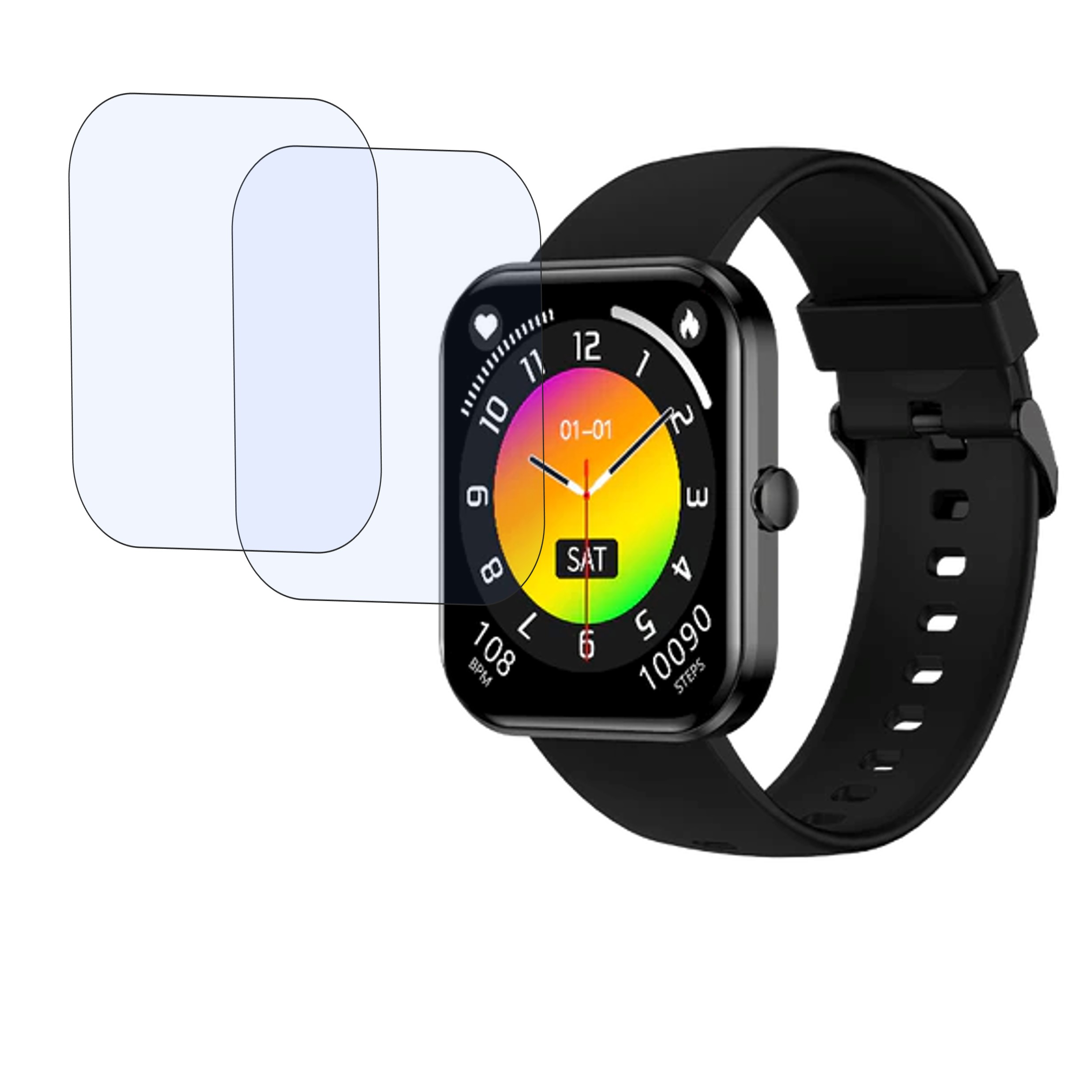 Fire Boltt Terminator Smartwatch Screen Protector 9H Protective Compatible Flexible