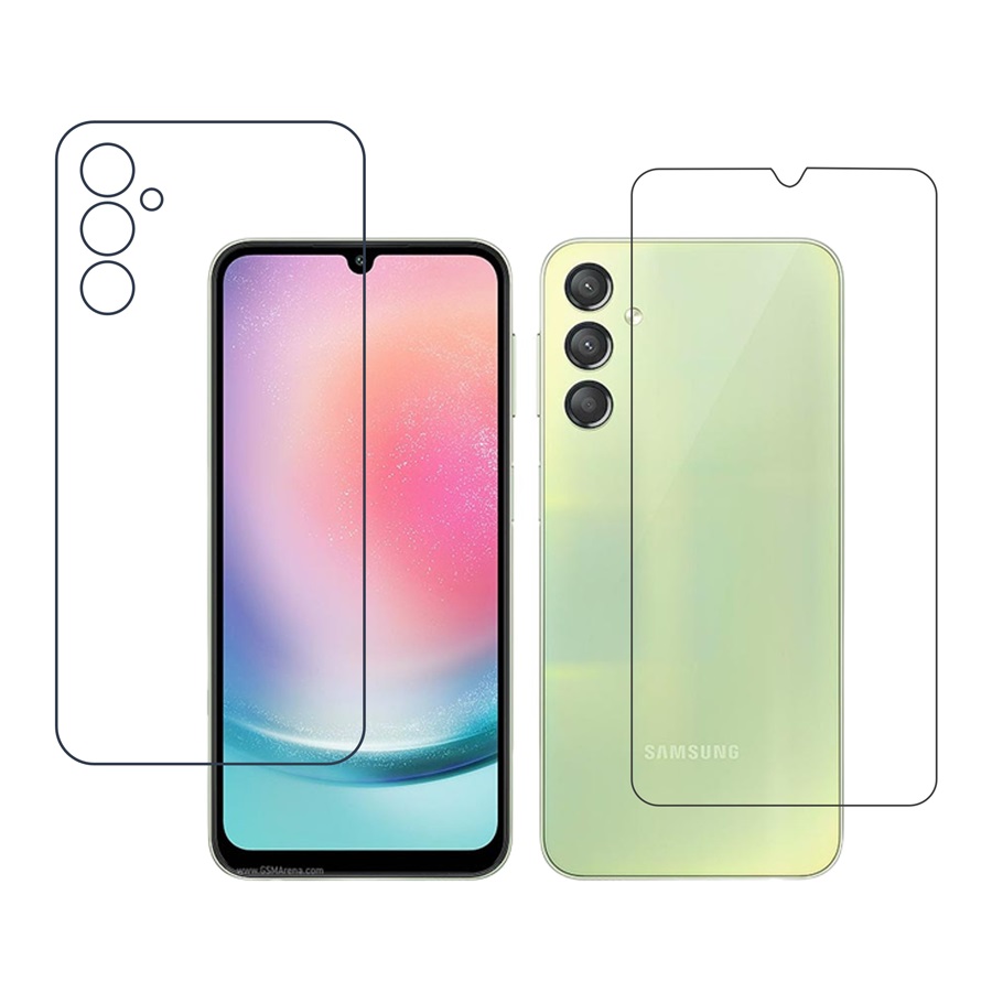 Samsung Galaxy A24 4G 9H Protective Compatible Mobile Screen Protector For Front & Back (Not a Tempered glass)