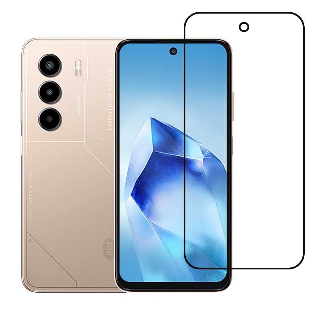itel Power 70 Compatible With Mobile Front Screen Protector (Flexible Screen Protector)