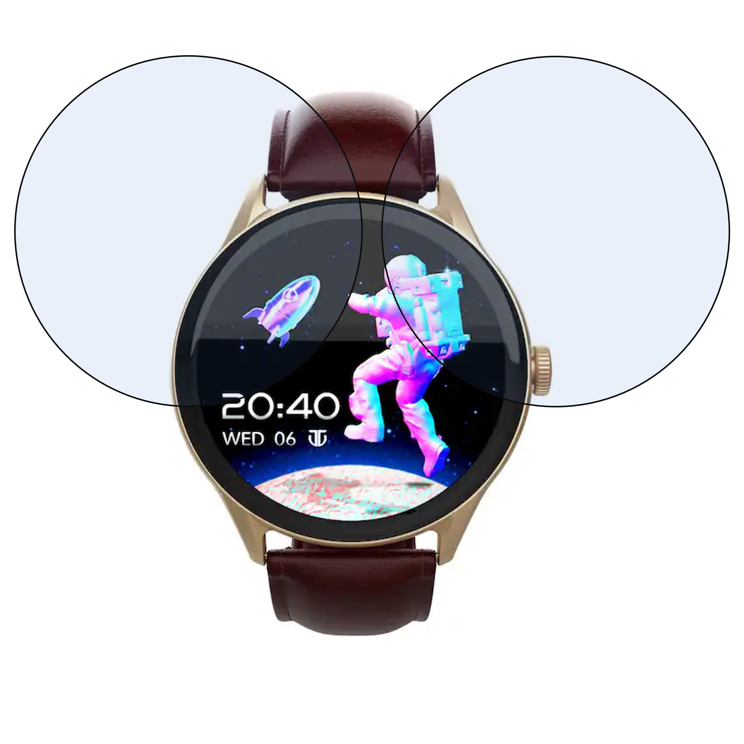 Titan Evoke with large 1.43 Smartwatch Screen Protector 9H Protective Compatible Flexible