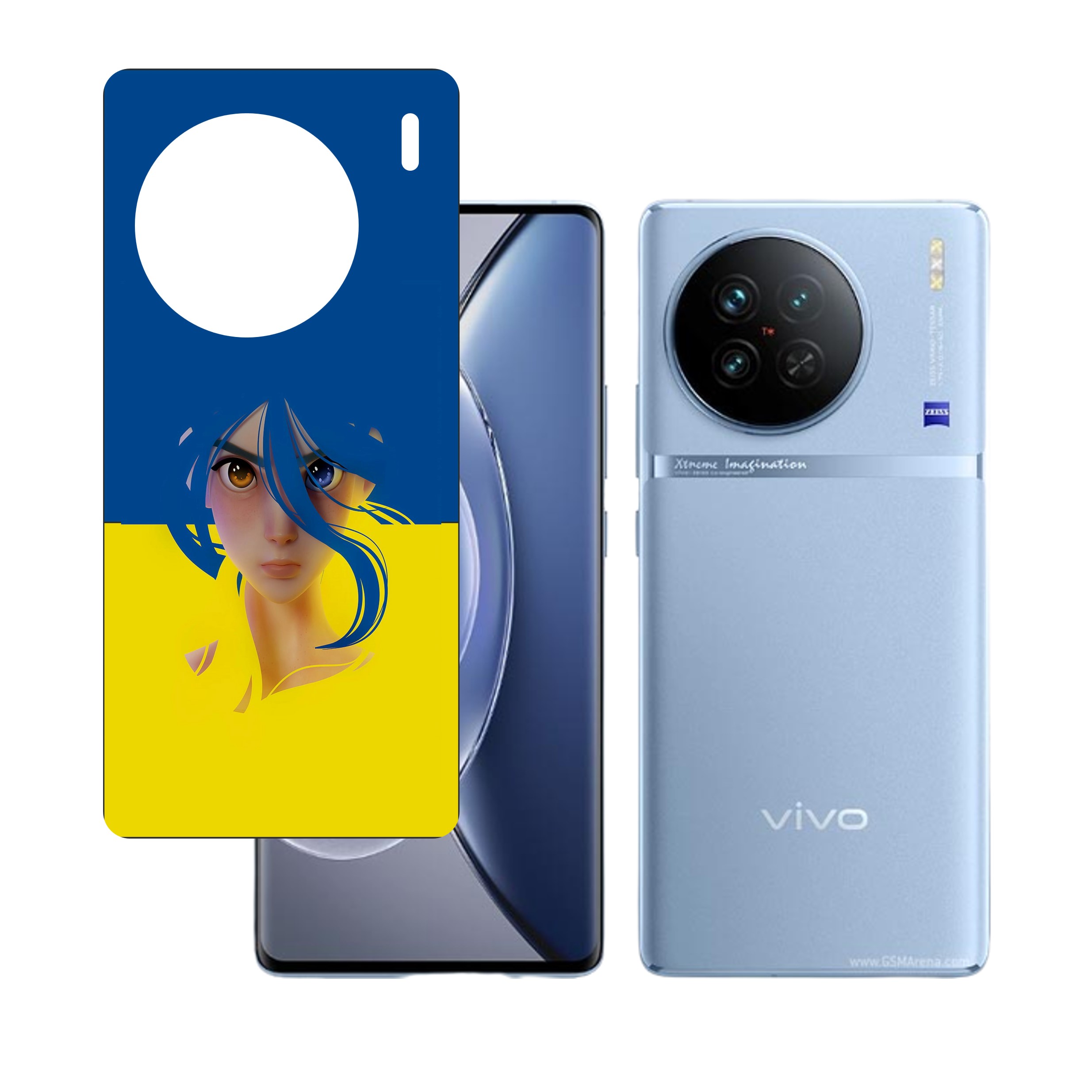vivo X90 UV Embossed Touch Feel Design back Skin Protector for (Not a Tempered glass)