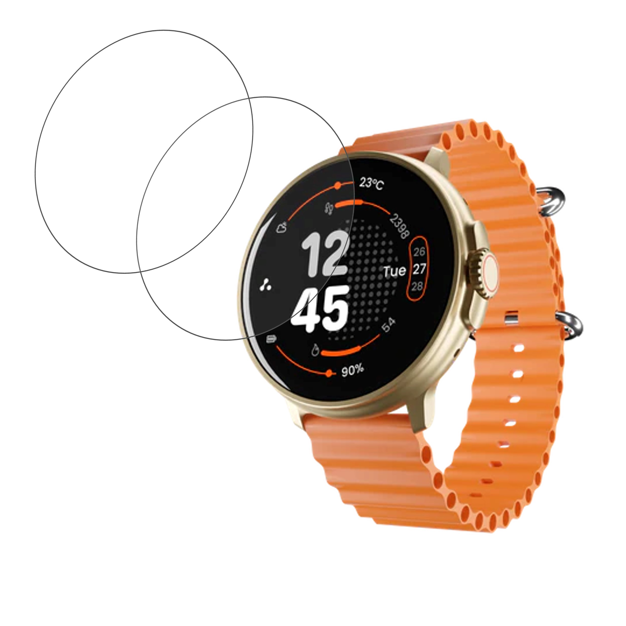 Ambrane Wise Rush Smartwatch Screen Protector 9H Protective Compatible Flexible