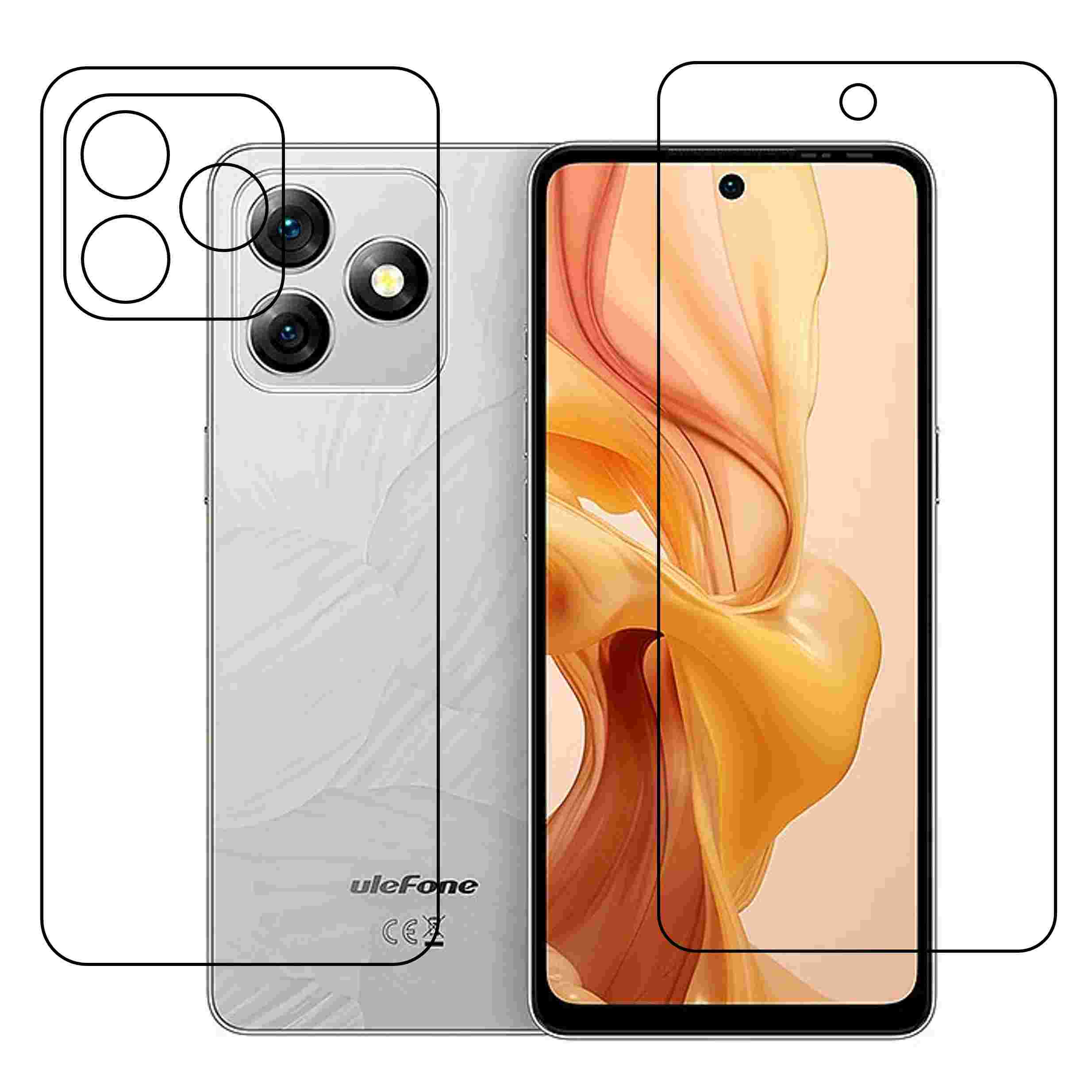 DVTECH® Mobile Screen Protector Compatible With Ulefone Note 18 Ultra Front & Back 9H Protective Flexible