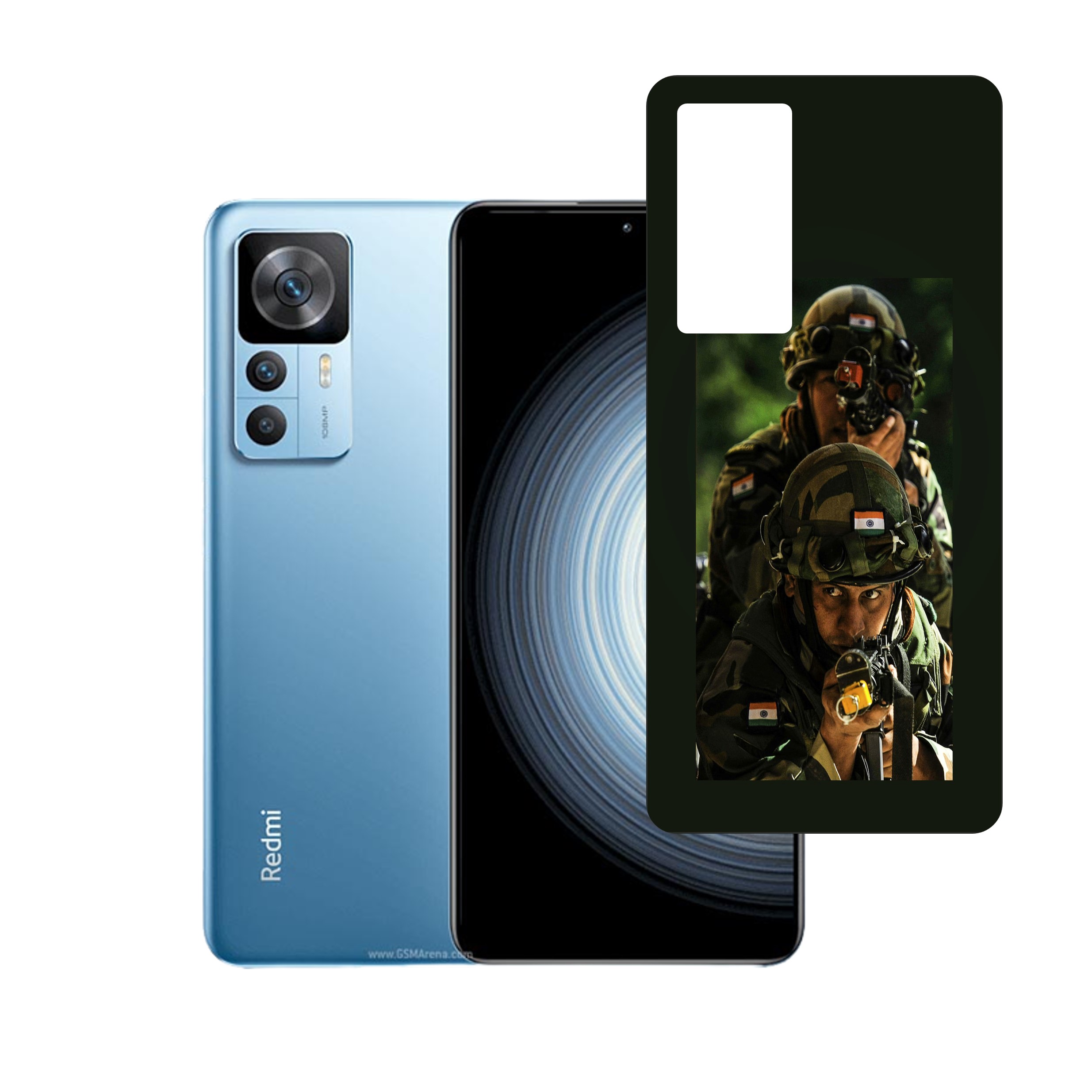 Xiaomi Redmi K50 UltraUV Embossed Touch Feel Combat Design back Skin Protector for  (Not a Tempered glass)