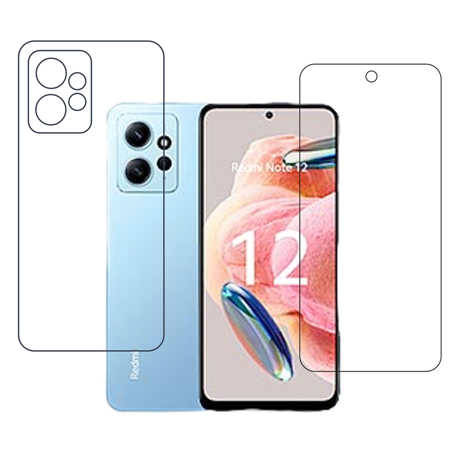 Xiaomi Redmi Note 12 4G 9H Protective Compatible Mobile Screen Protector For Front & Back (Not a Tempered glass)