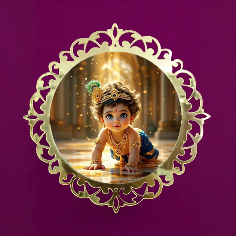 Personalized Golden Acrylic Wall Photo Frame – Elegant & Modern Picture Display | DVMART®