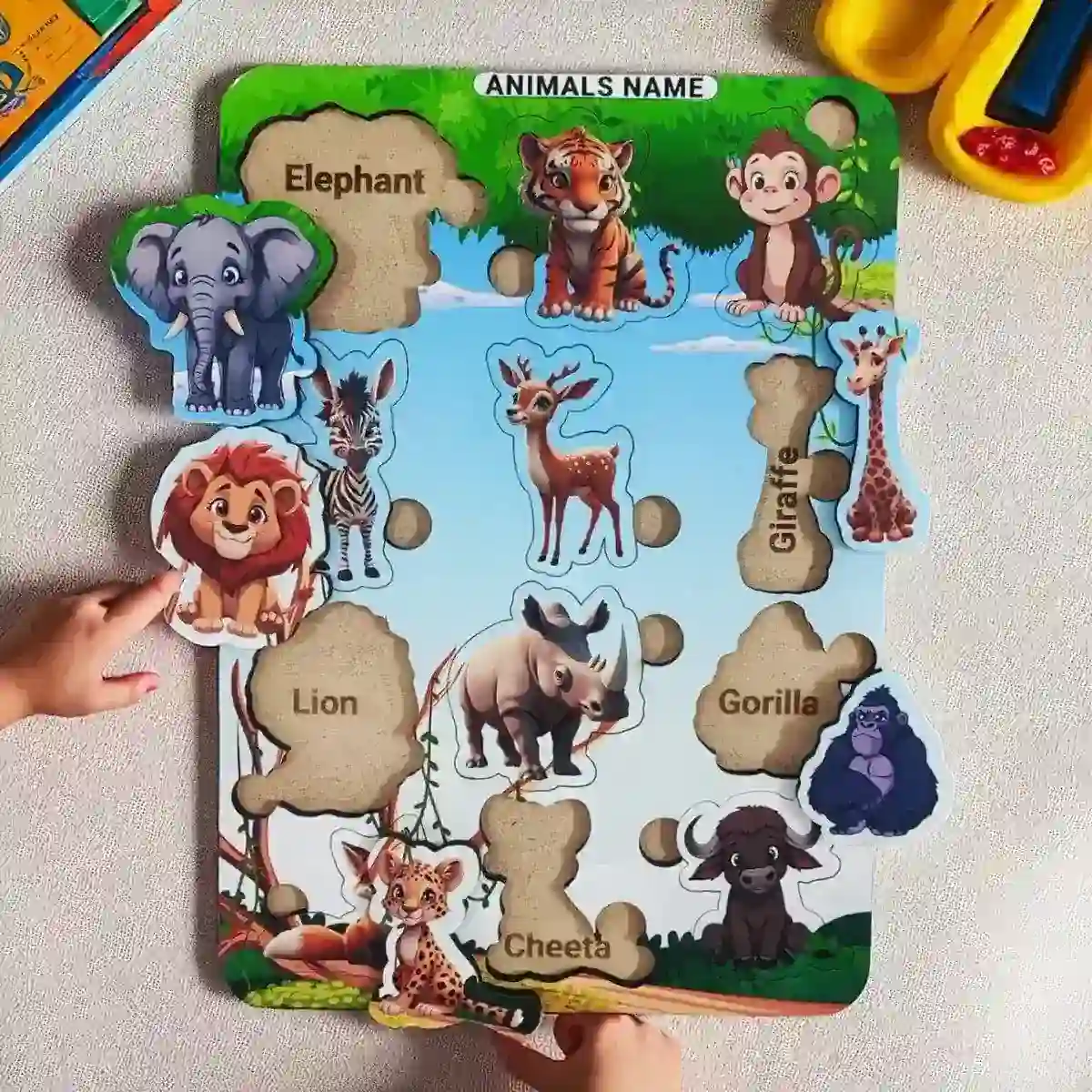 DVMART® Kid's Puzzle for School, Home, Kids | Learn and Play | Animal Theme