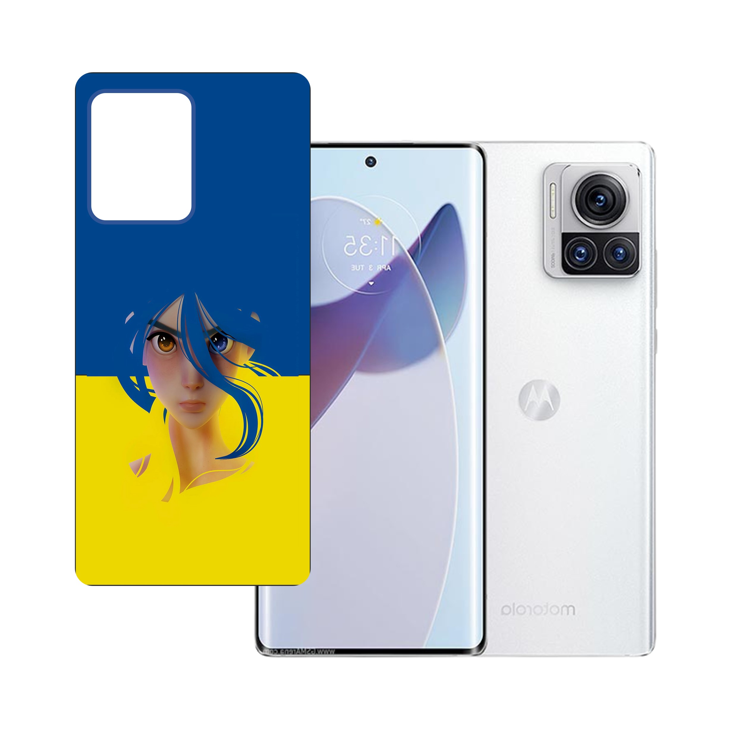 Motorola Moto X30 Pro UV Embossed Touch Feel Design back Skin Protector for (Not a Tempered glass)