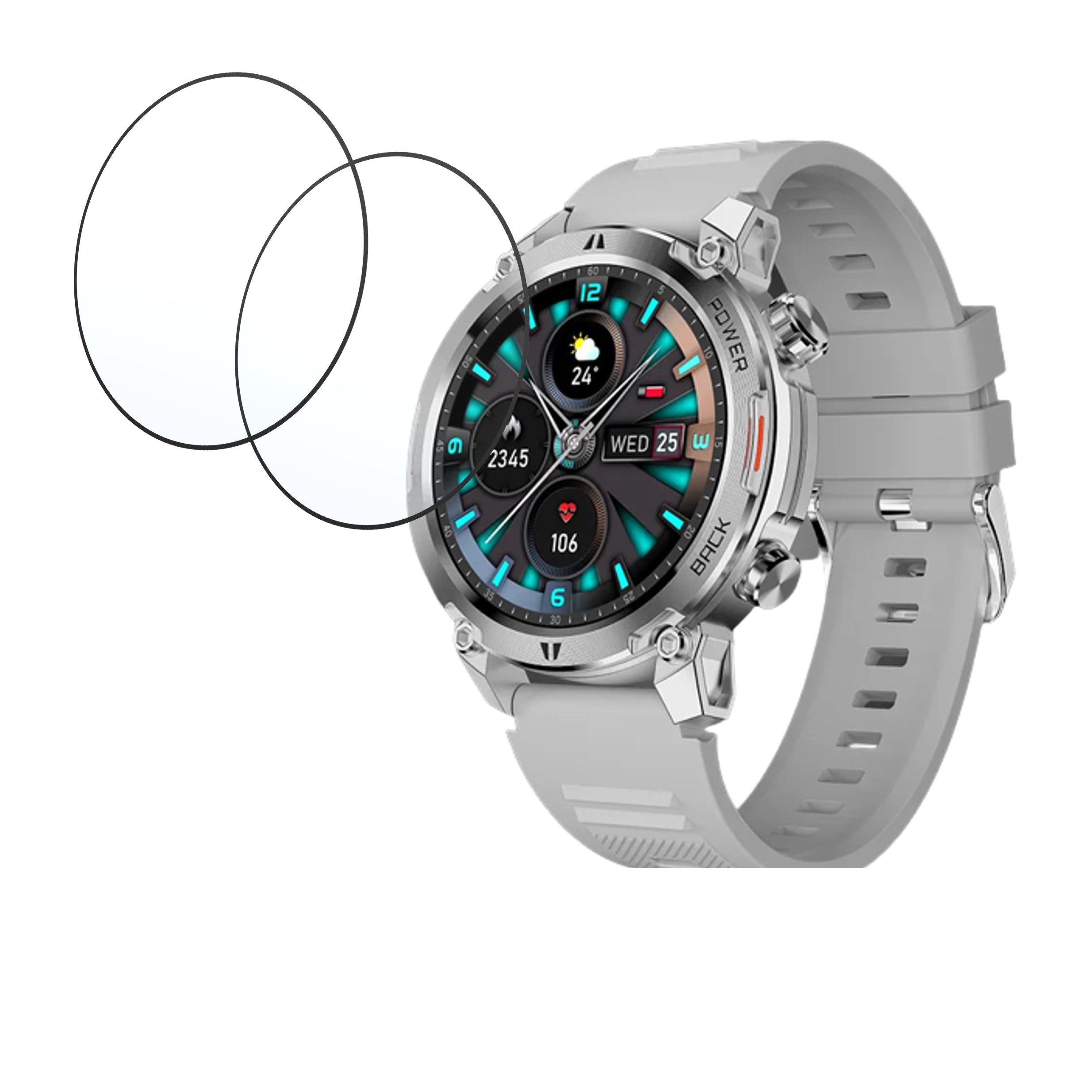 beatsXP Terra Smartwatch 1.39 Smartwatch Screen Protector 9H Protective Compatible Flexible