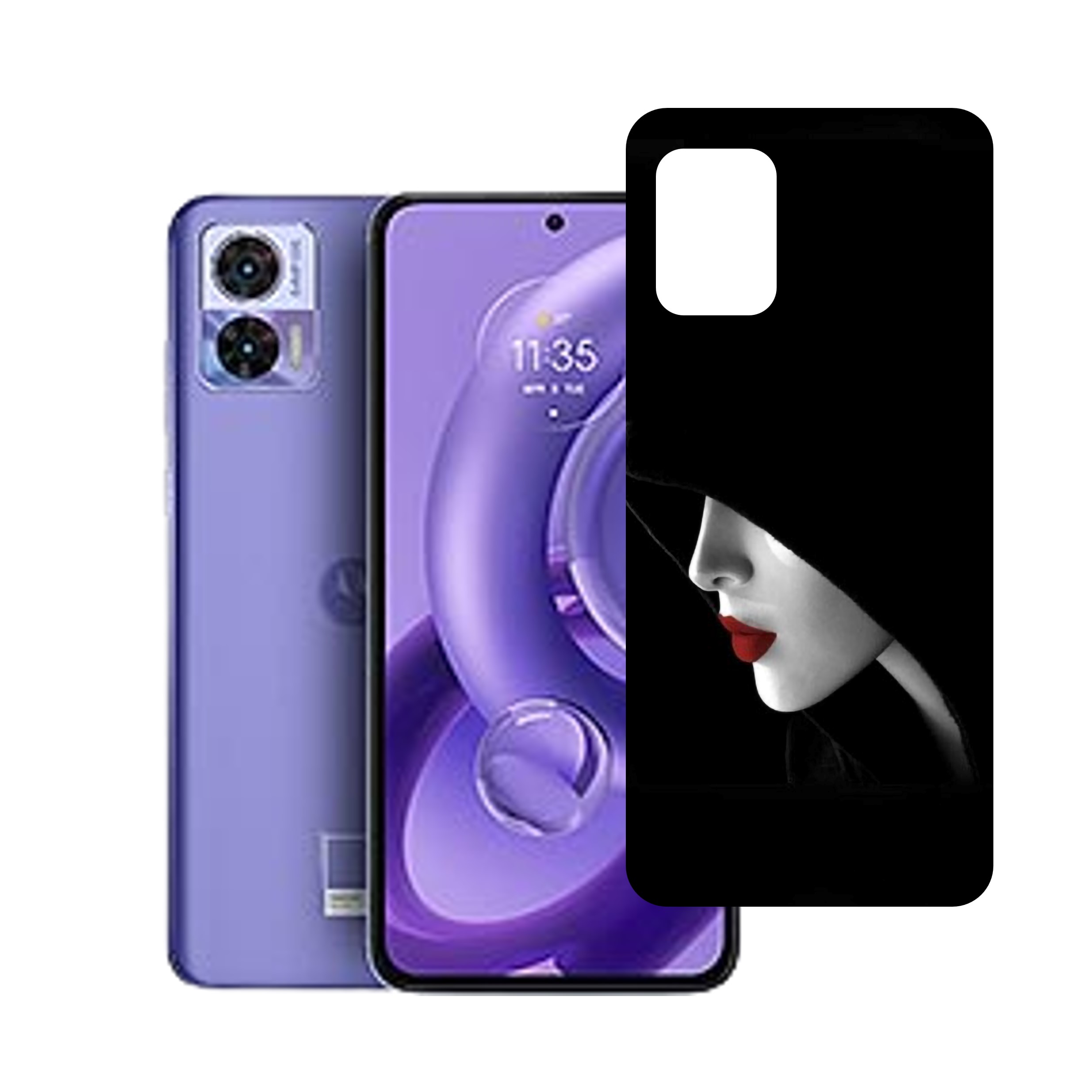 Motorola Edge 30 Neo UV Embossed Touch Feel Design back Skin Protector for (Not a Tempered glass)