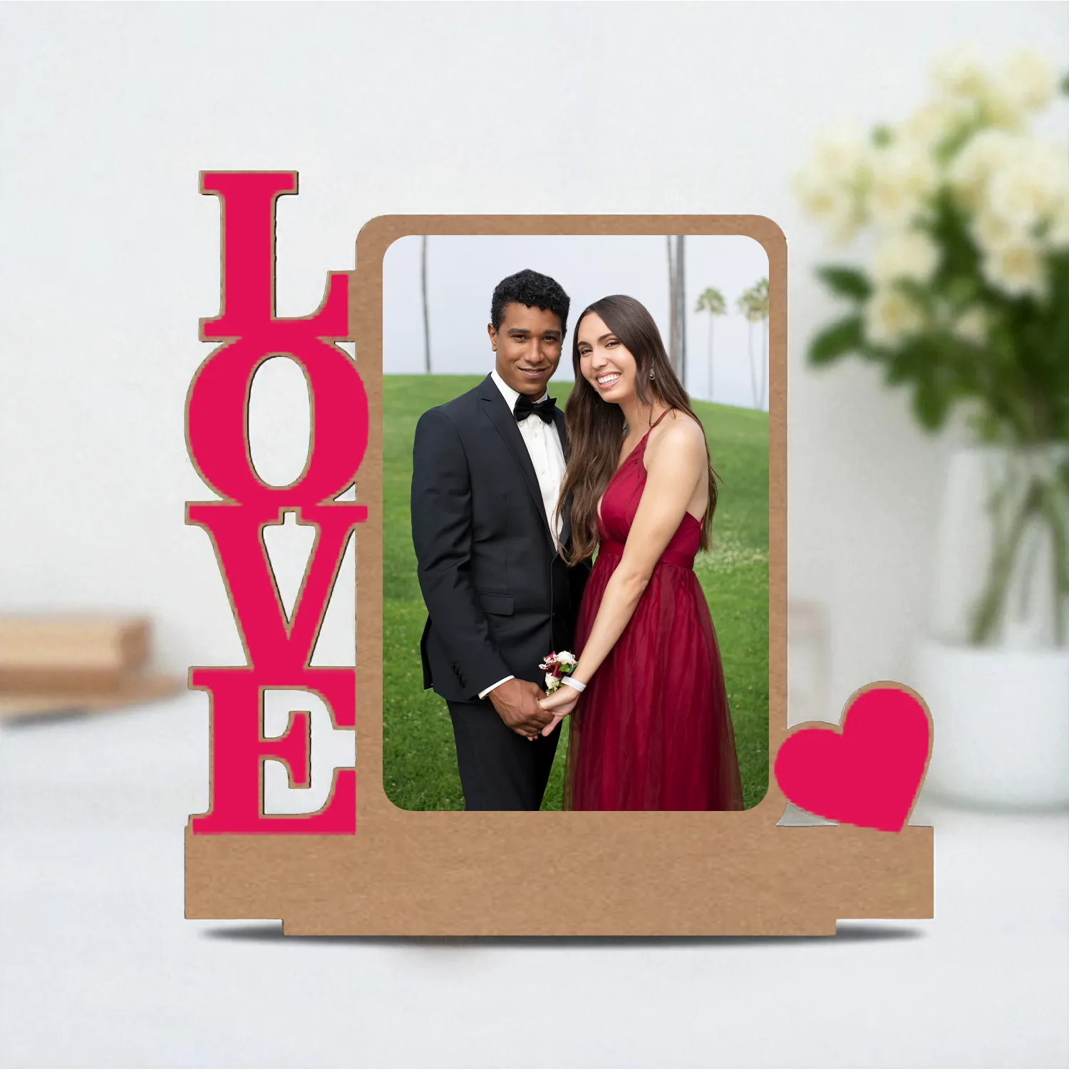 DVMART® Gift for Wife| Husband| Fiancé – Acrylic & MDF Laser Cut Designer Photo Frame