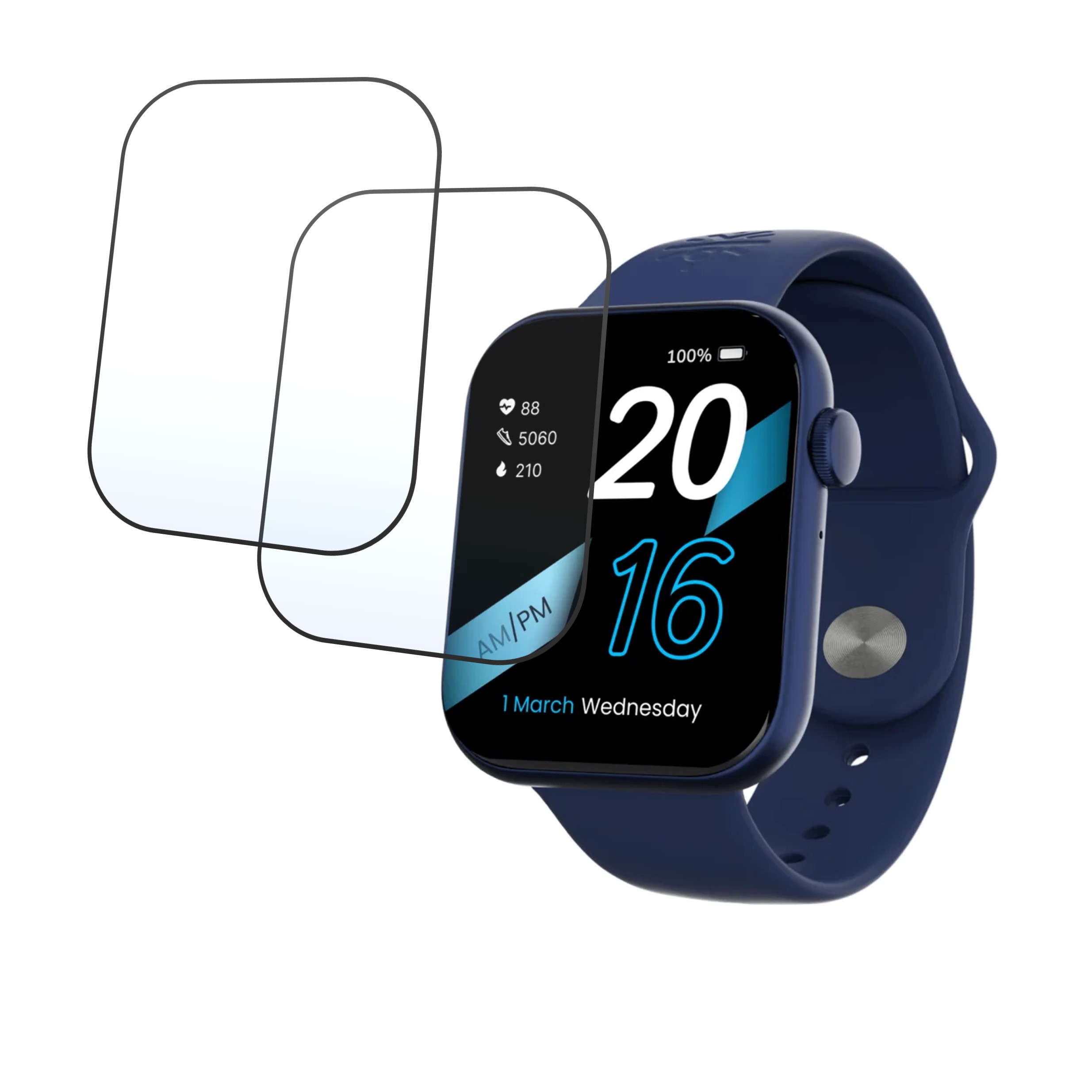 Cultsport Active T 2.01 Smartwatch Screen Protector 9H Protective Compatible Flexible