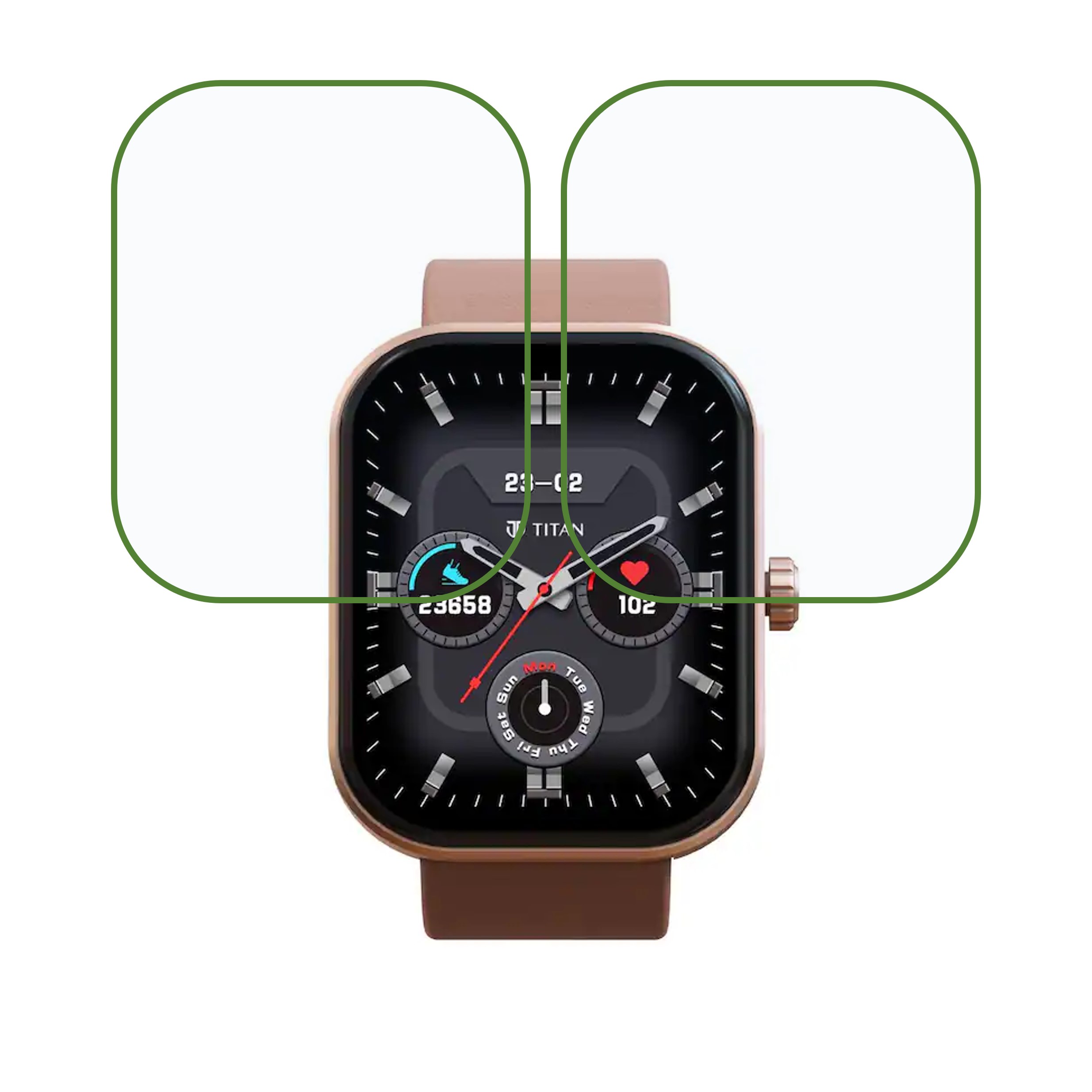 Titan Unisex Smartwatch Smartwatch Screen Protector 9H Protective Compatible Flexible