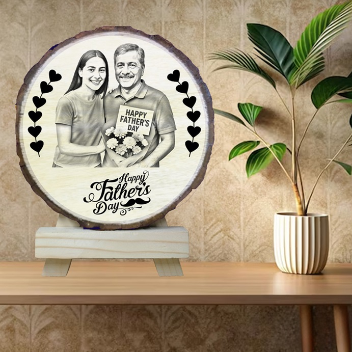 Father’s Day Mango Wood Picture Frame – Handcrafted & Natural| DVMART®  (Eco-Friendly Gift)