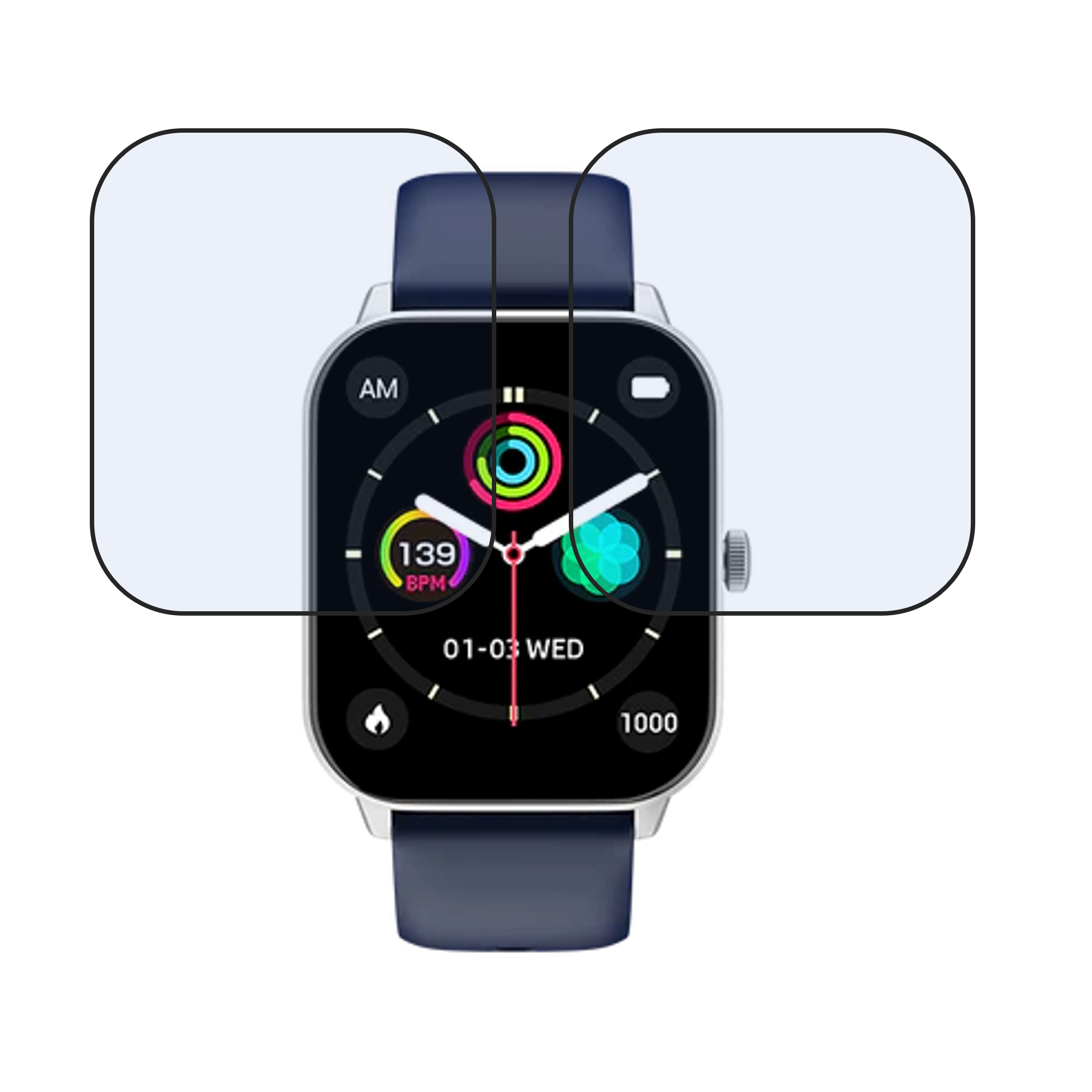 Noise ColorFit Qube 2 Smartwatch Screen Protector 9H Protective Compatible Flexible