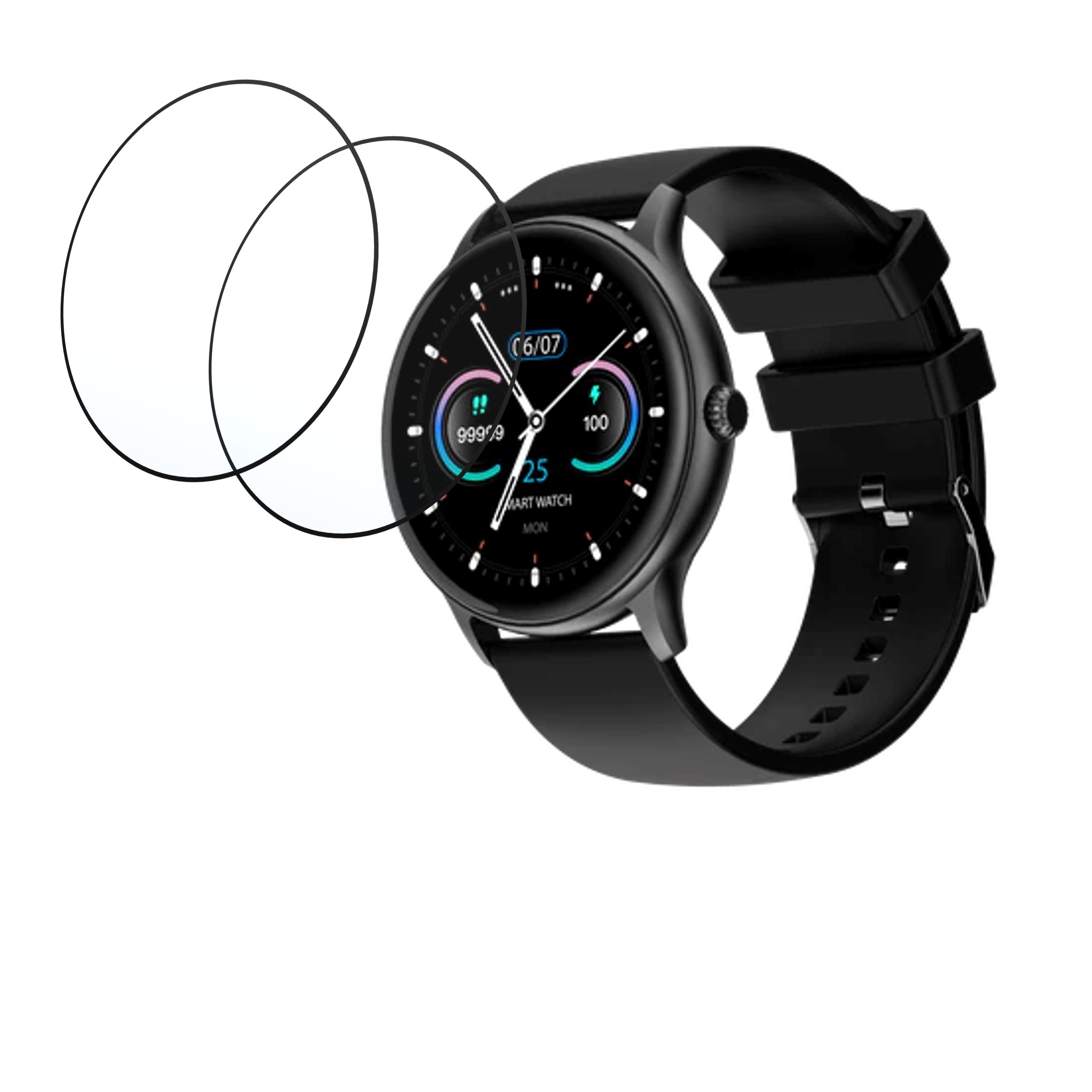 Fire Boltt Hurricane Pro Smartwatch Screen Protector 9H Protective Compatible Flexible