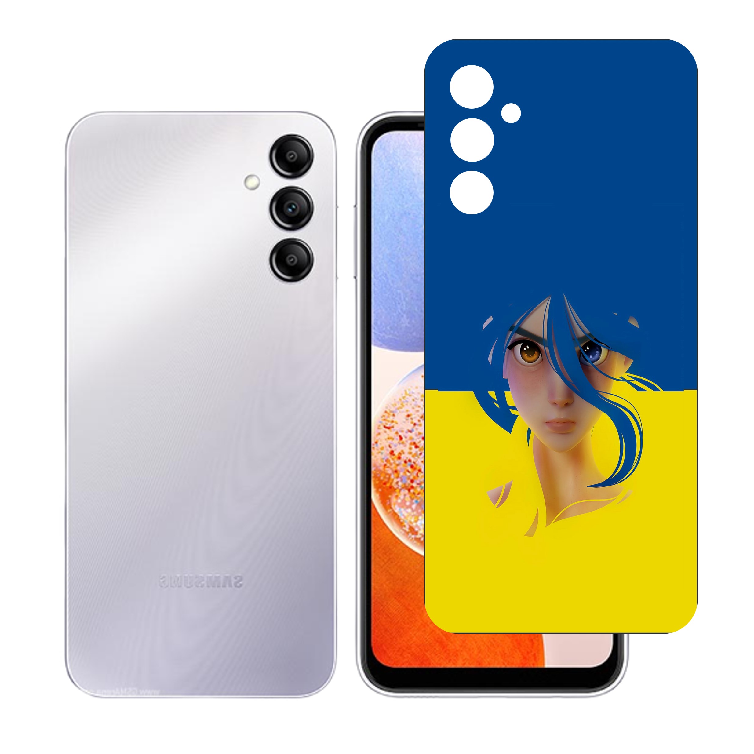 Samsung Galaxy A14 5G UV Embossed Touch Feel Design back Skin Protector for (Not a Tempered glass)