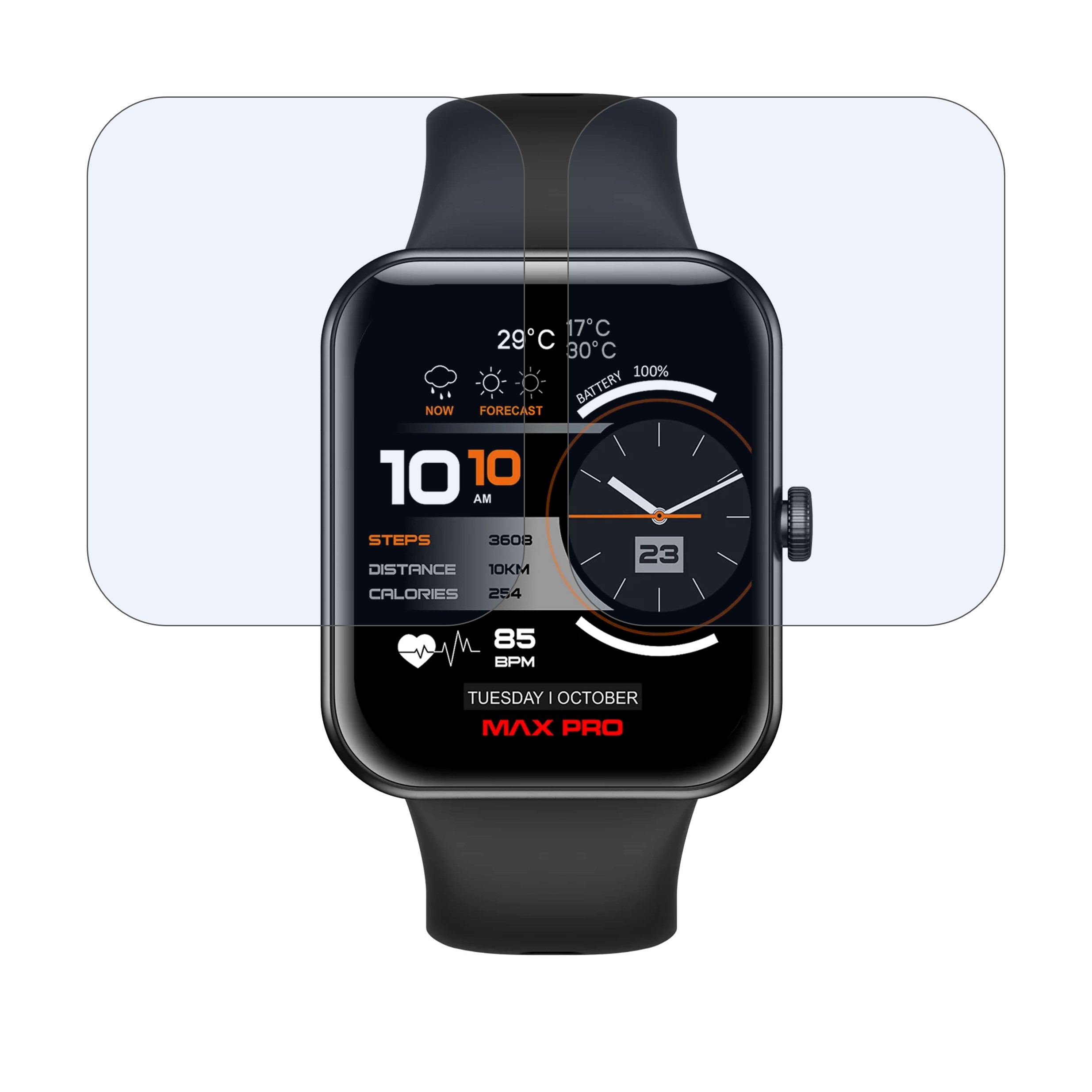 Max Pro Samurai Smartwatch Screen Protector 9H Protective Compatible Flexible