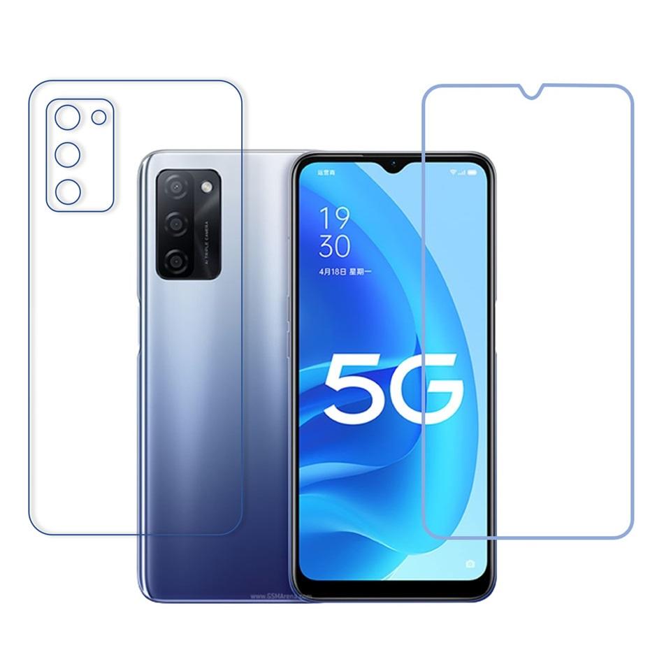 Oppo A55s 9H Front & Back Flexible Compatible Mobile Screen Protector (Not a Tempered glass)