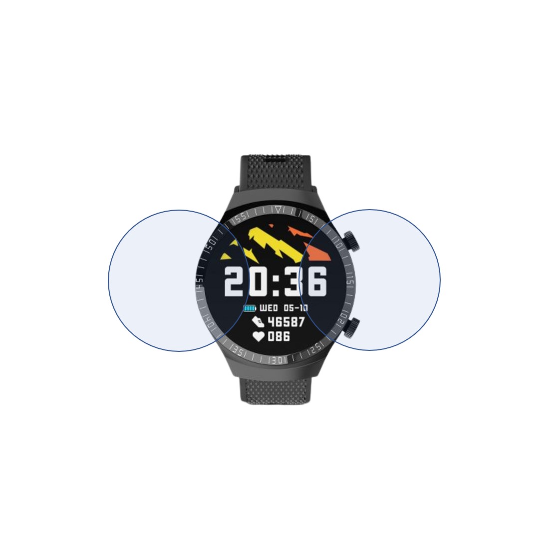 GIZMORE GizFit 909 Smartwatch Screen Protector 9H Protective Compatible Flexible