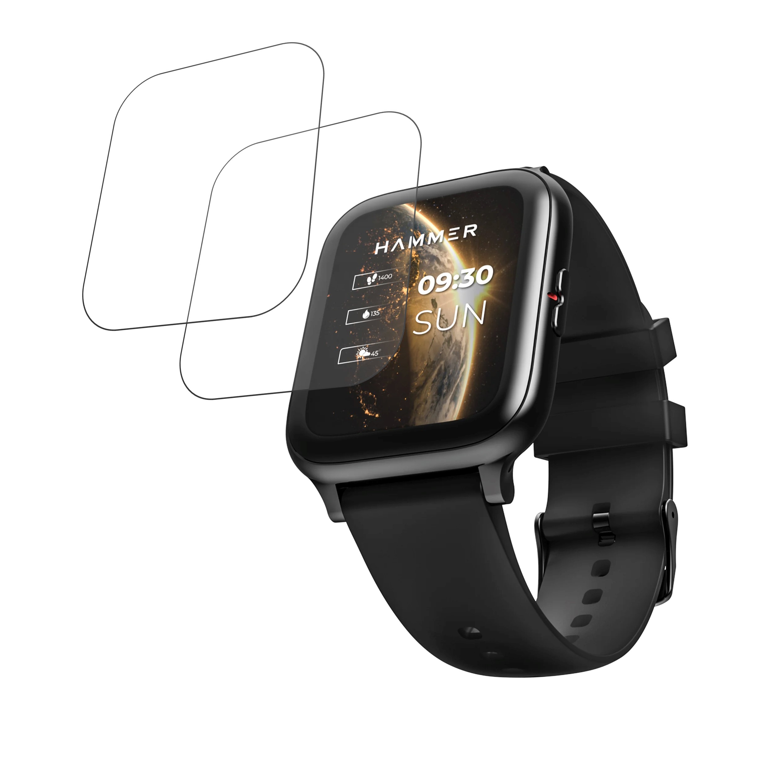 Hammer Pulse 5.0 Smart Watch with 1.69 HD Display Smartwatch Screen Protector 9H Protective Compatible Flexible