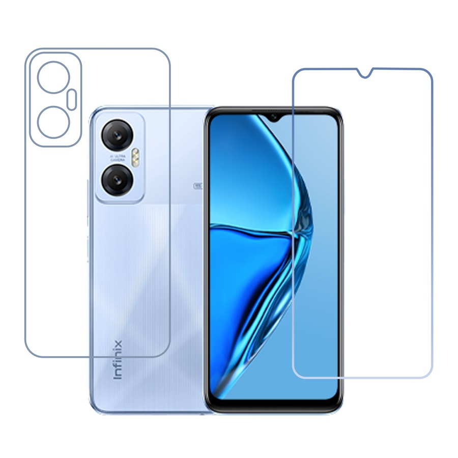 Infinix Hot 20 9H Protective Compatible Mobile Screen Protector For Front & Back (Not a Tempered glass)
