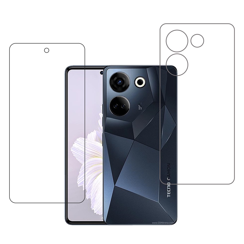 Tecno Camon 20 Pro Protective Compatible Mobile Screen Protector For Front & Back (Not a Tempered glass)