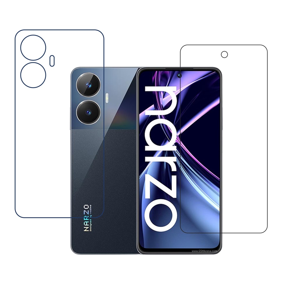 Realme narzo N55 9H Protective Compatible Mobile Screen Protector For Front & Back (Not a Tempered glass)