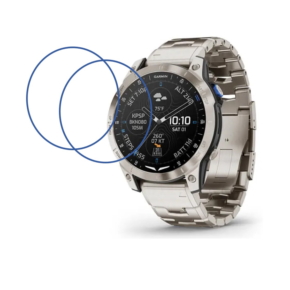 Garmin D2 Mach 1 Smartwatch Screen Protector 9H Protective Compatible Flexible