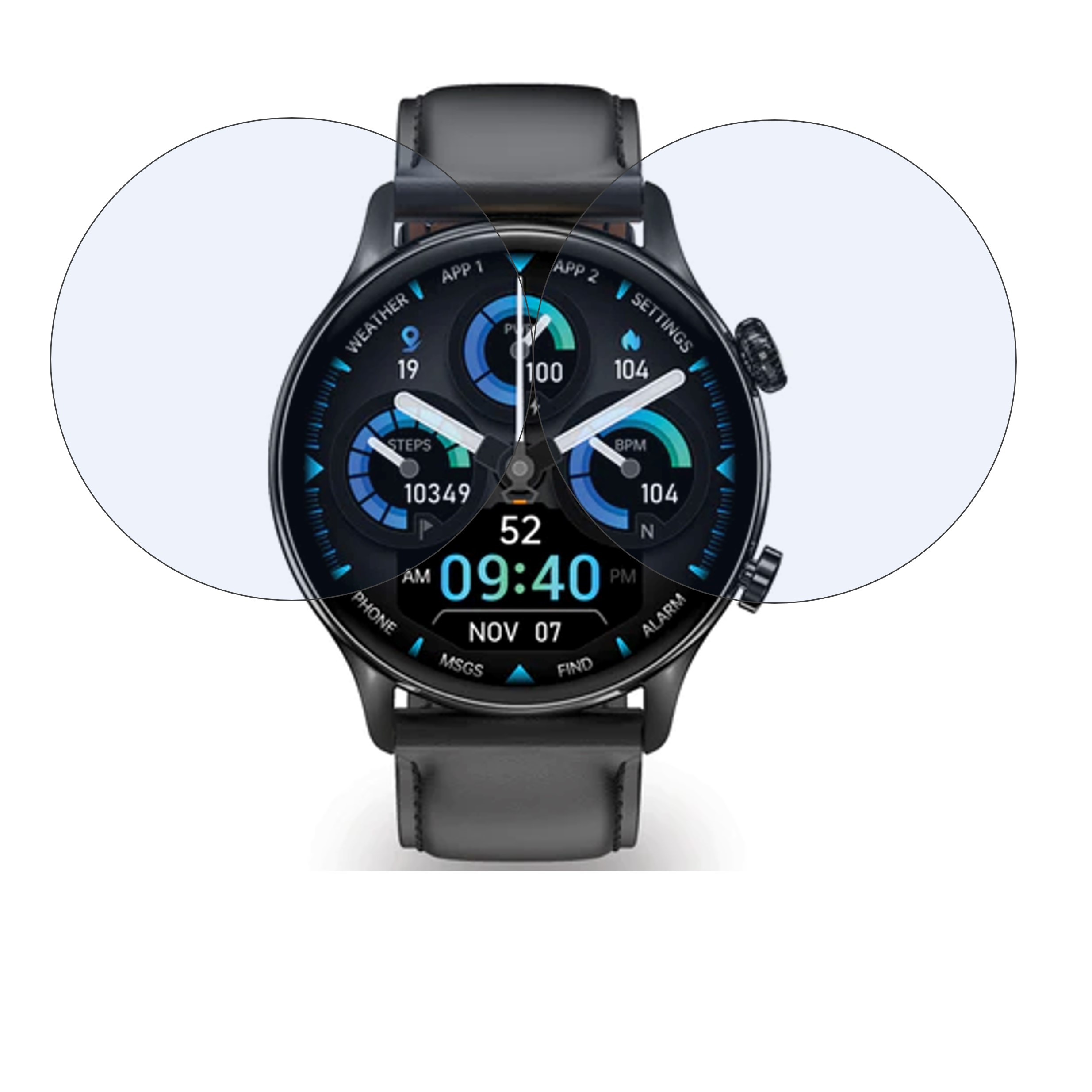 JUST CORSECA Sskyline Smart Watch Smartwatch Screen Protector 9H Protective Compatible Flexible