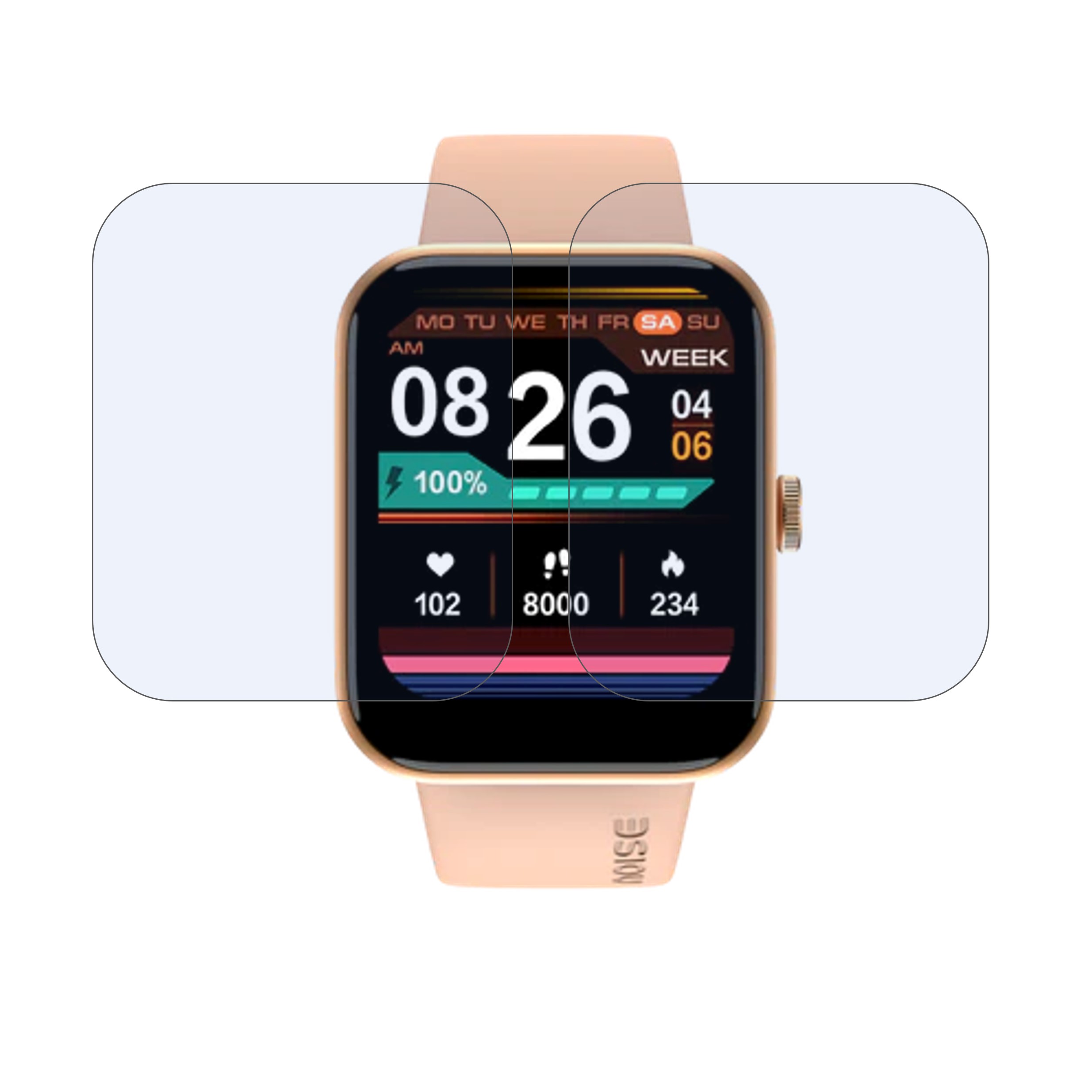 Noise ColorFit Caliber Buzz Smartwatch Screen Protector 9H Protective Compatible Flexible