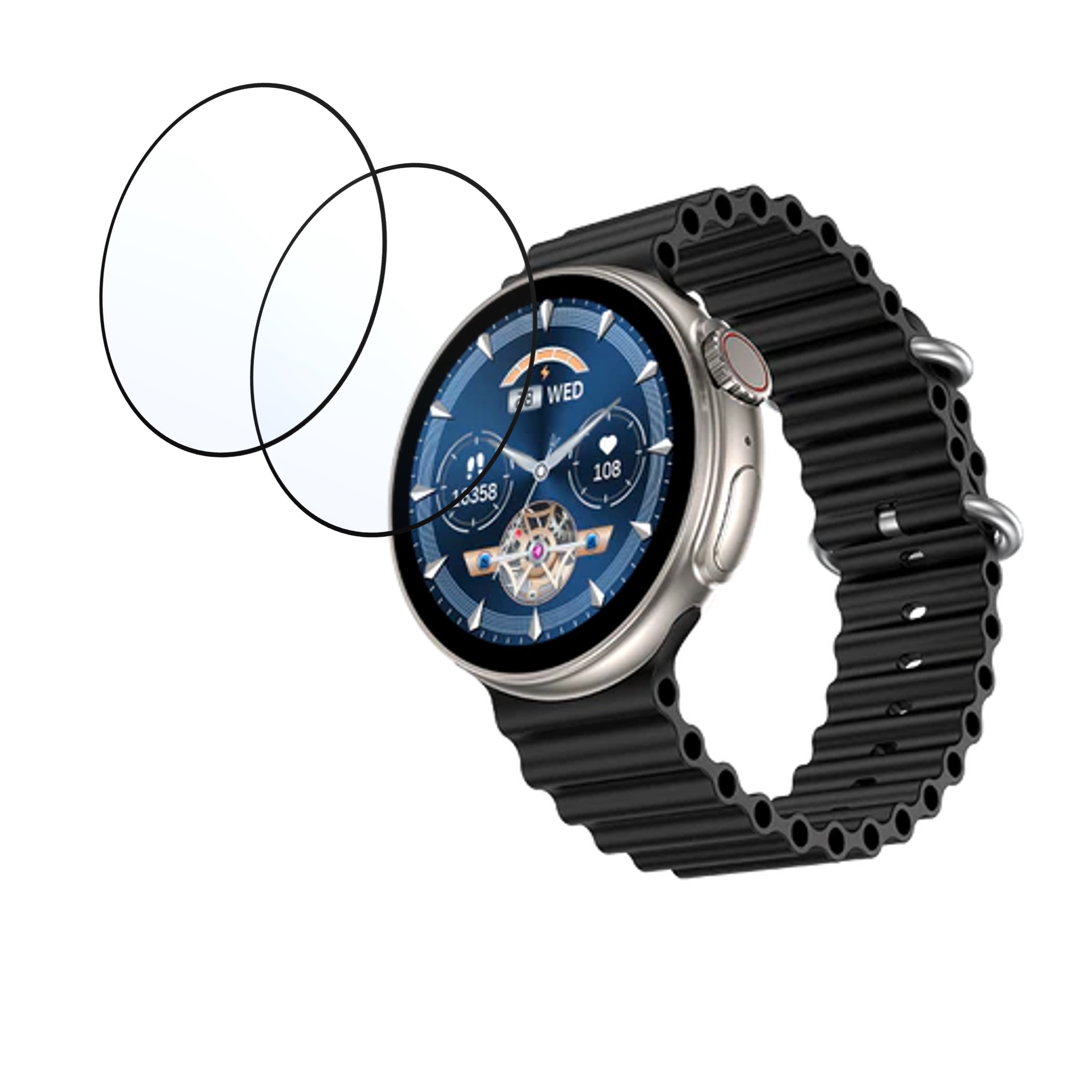 Fire Boltt Asteroid Smartwatch Screen Protector 9H Protective Compatible Flexible
