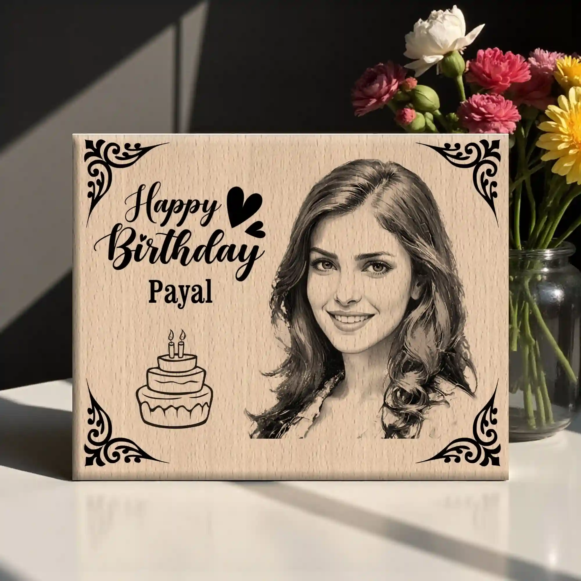 A Perfect Touch for Any Celebration- Steam Beech Wood Birthday Photo Frame
