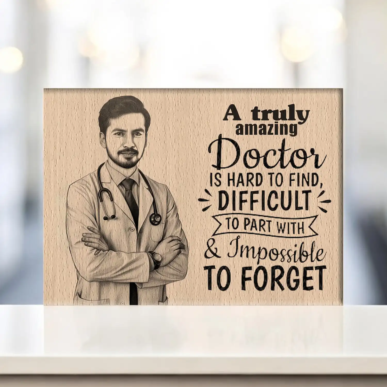 A Perfect Touch for Any Celebration- Steam Beech Wood Doctor Photo Frame