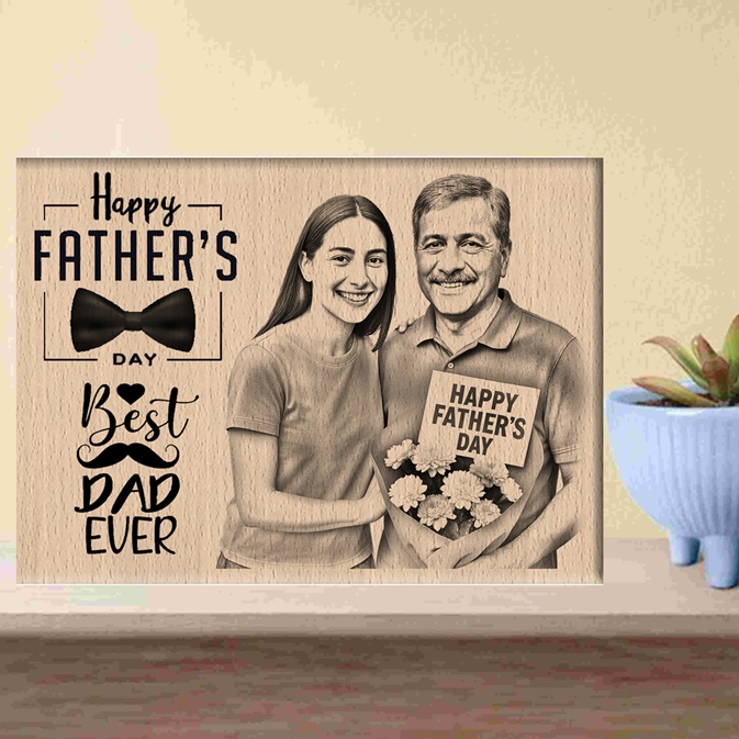 Celebrate Dad with a Custom Steam Beech Wooden Photo Frame | DVMART®  (Eco-Friendly)