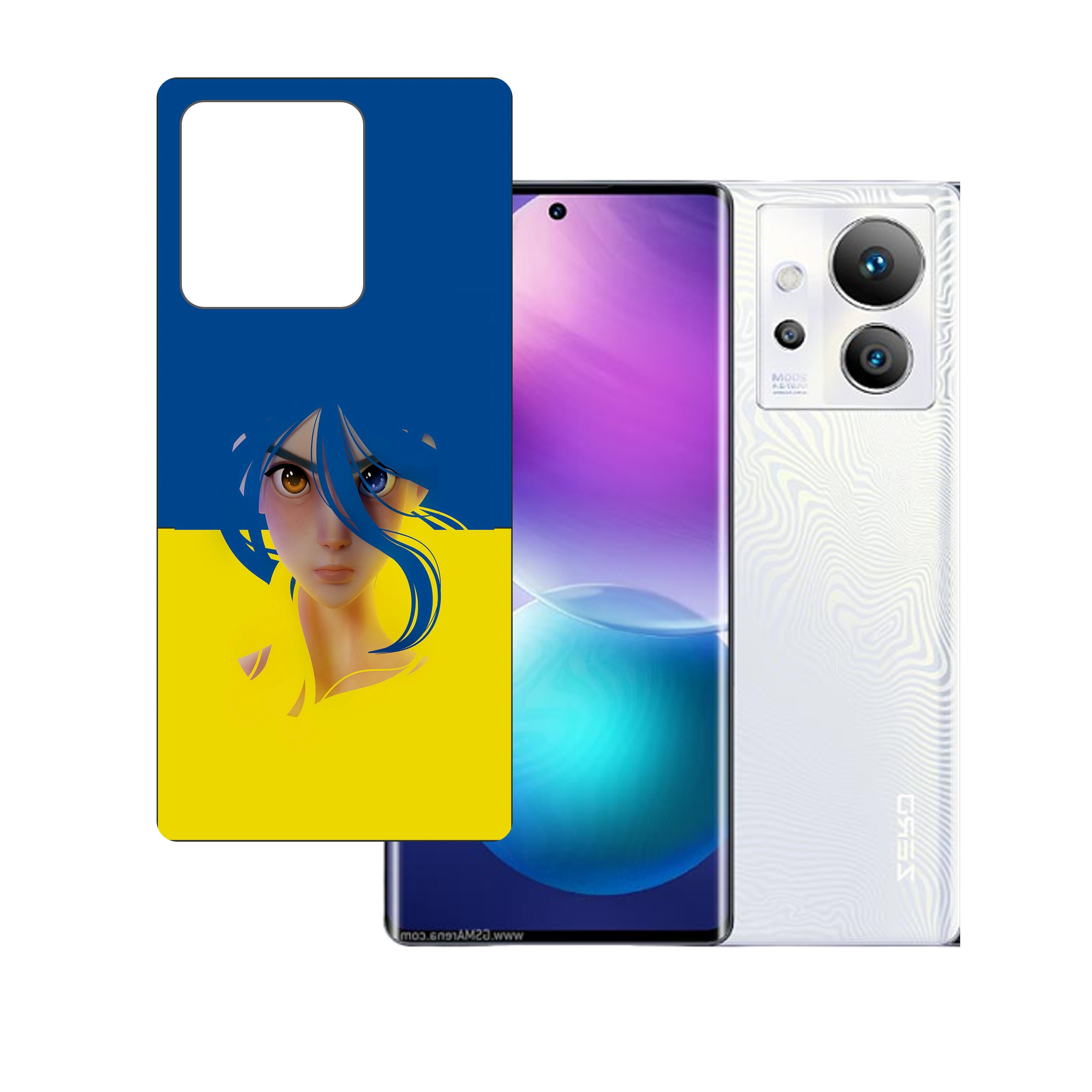 Infinix Zero Ultra UV Embossed Touch Feel Design back Skin Protector for (Not a Tempered glass)