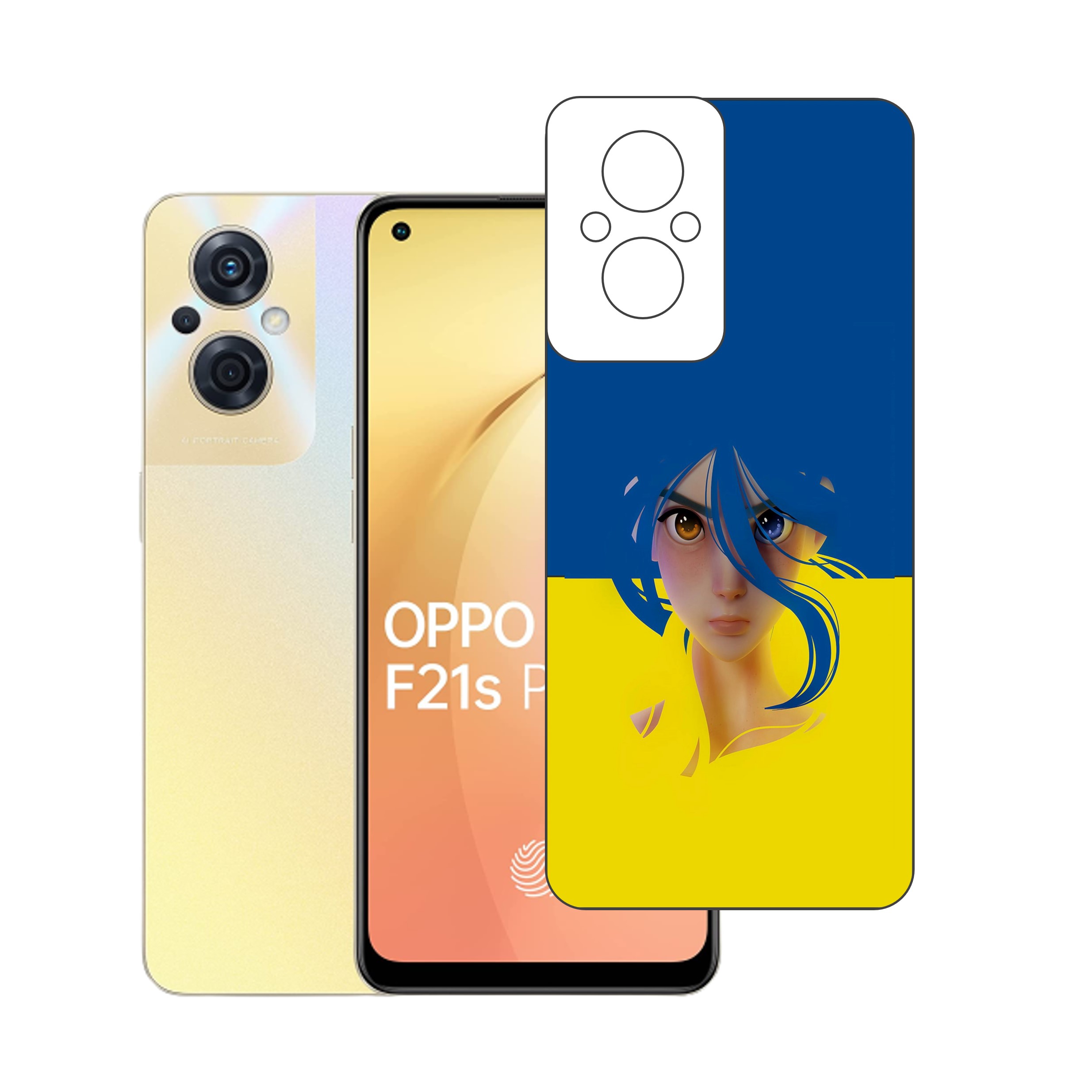 OPPO F21s Pro  UV Embossed Touch Feel Design back Skin Protector for (Not a Tempered glass)
