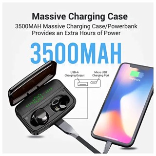 Earbuds M-10 M10 Wireless with Power Bank TWS Stereo Noise Cancelling Wireless Earphones in Ear with Mic. thumbnail 5