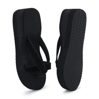 Ortho Slippers for Women 022-Black Extra Soft thumbnail 5
