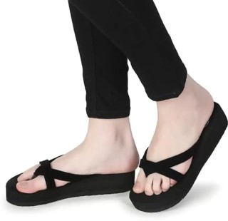 Ortho Slippers for Women 022-Black Extra Soft thumbnail 3