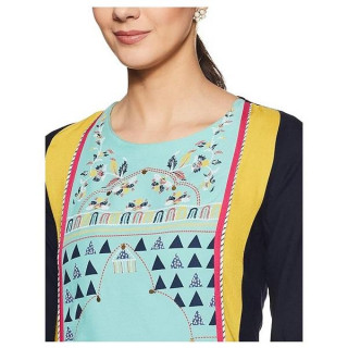 Woman Straight Kurta Green thumbnail 2