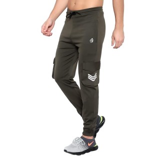 Lycra Stretchable Regular Fit Cargo Style Joggers Track Pant Lower 