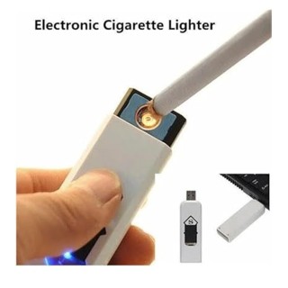 Environment Protection USB Smart Electronic Smoking Lighter Windproof Slim Coil Double Side Ignition Light (pack of 1 Blue) thumbnail 5