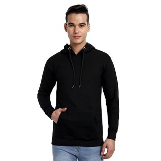 Plain Hooded Neck Sweatshirt with Side Pockets for Men & Women Gym Workout Running and Travel