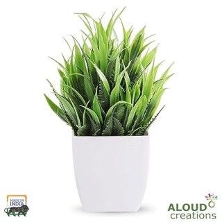 Mini Artificial Plants 2 Pack Fake Trees for Home Decor Artificial Plants with Pot Indoor Living Room thumbnail 3