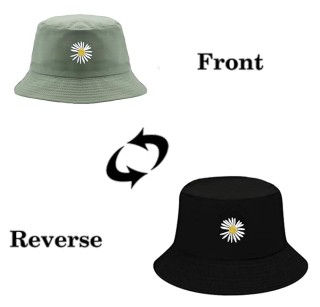 Teens Reversible Summer Beach Sun Hat Packable Fisherman Cap for Travel Outdoor Hiking thumbnail 2