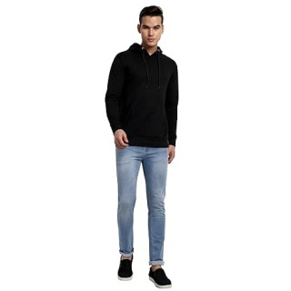 Plain Hooded Neck Sweatshirt with Side Pockets for Men & Women Gym Workout Running and Travel thumbnail 2