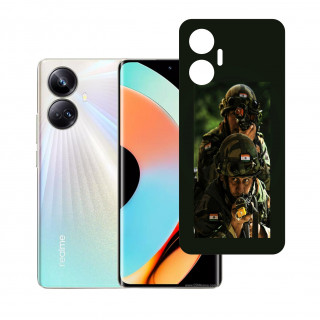 Realme 10 Pro PlusUV Embossed Touch Feel Combat Design back Skin Protector for  (Not a Tempered glass)